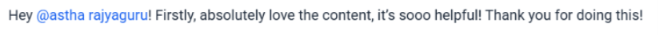 student testimonial screenshot